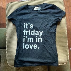 Ladies New Friday I’m in love the cure lyrics fruit of the loom black Shirt S